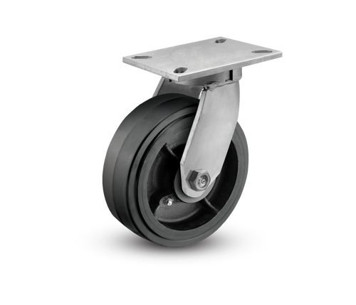 6" x 3" Mold On Rubber Swivel Caster 6" x 3" Mold On Rubber Swivel Caster