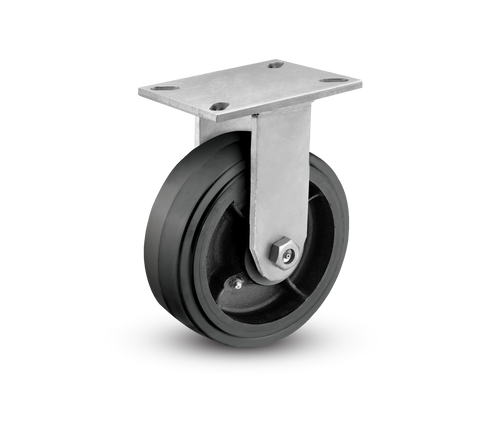10" x 3" Mold On Rubber Rigid Caster 10" x 3" Mold On Rubber Rigid Caster