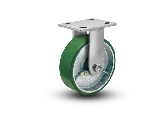 10" x 3" Polyurethane on Iron Rigid Caster 10" x 3" Polyurethane on Iron Rigid Caster