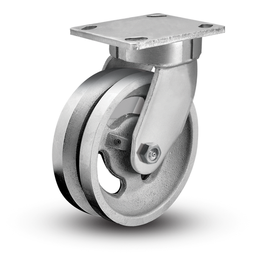 8" x 3" V-Groove Forged Steel Swivel Caster 8" x 3" V-Groove Forged Steel Swivel Caster