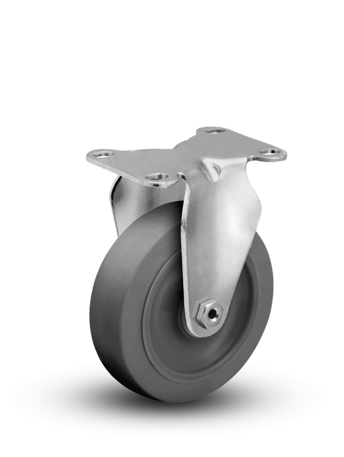 4" x 1-1/4" Hard Rubber Rigid Caster 4" x 1-1/4" Hard Rubber Rigid Caster