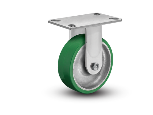 4" x 2" Polyurethane On Iron Rigid Caster-2 4" x 2" Polyurethane On Iron Rigid Caster-2