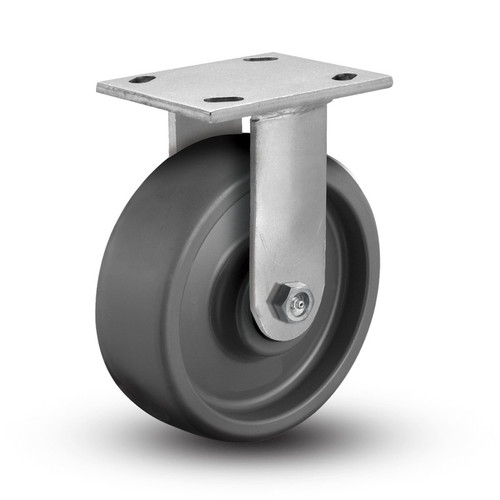 6" x 2" Solid Elastomer Rigid Caster-2 6" x 2" Solid Elastomer Rigid Caster-2