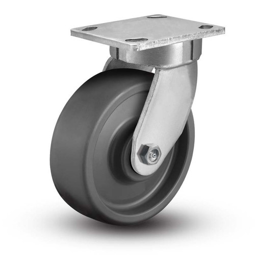 8" x 2" Solid Elastomer Swivel Caster-2