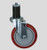 3" x 1-1/4" Thermoplastic Round Gray Tread Swivel Caster-2