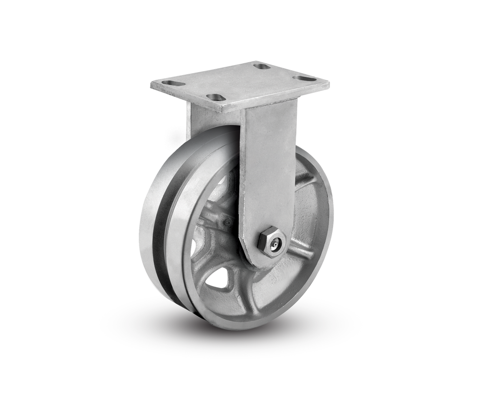 8" x 2" VGroove Rigid Caster Atlanta Caster & Equipment, Inc.
