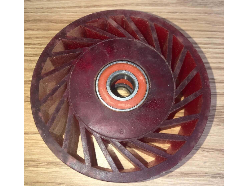 Specially designed 6 x 2 red poly wheel