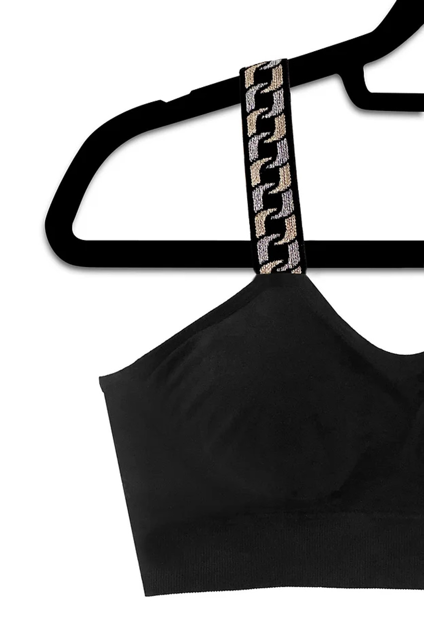 sports bra - With Chain, White, S