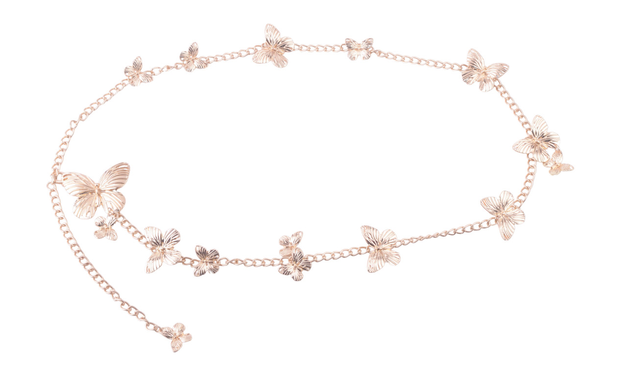 Rhinestone Butterfly Gold Chain Belt Shop Butterfly Chain Belt From Most Wanted -- Scout  main image 2