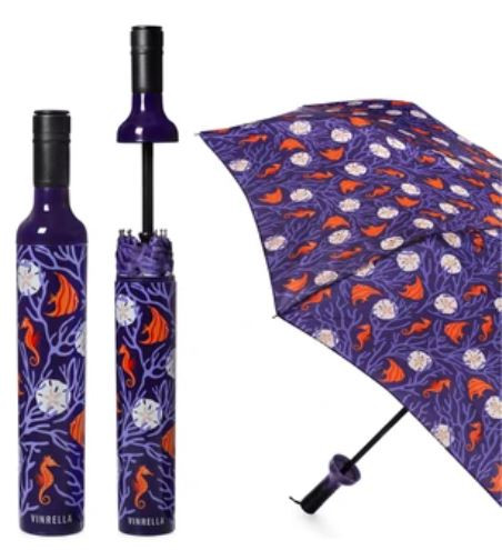 Wine Bottle Umbrella - Coral Reef