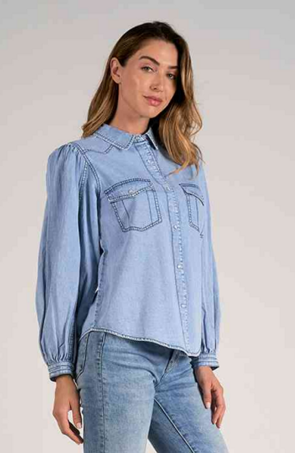 Blue Wash Blouse