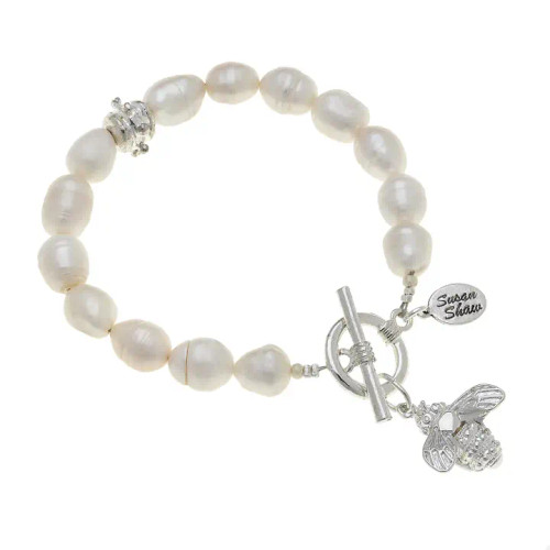 Pearl Bee Drop Bracelet