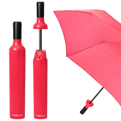 Wine Bottle Umbrella - Pink