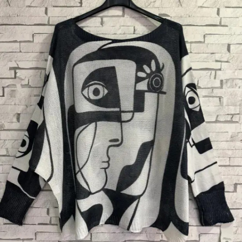 Loowie Black Picasso Top