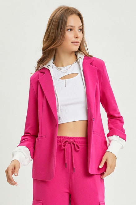 Fuchsia Blazer Hoodie