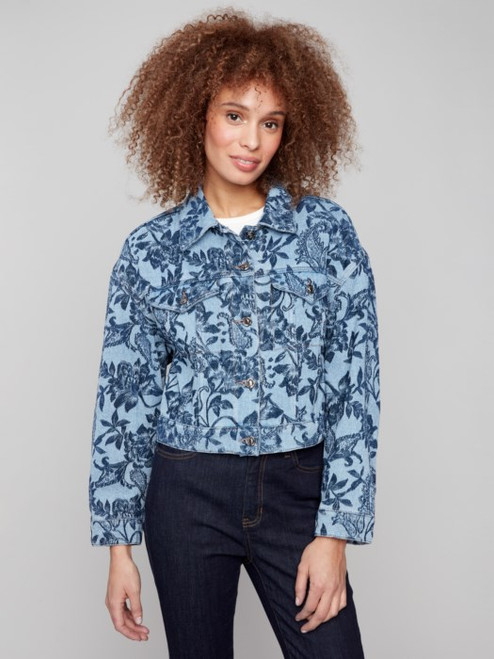Jacquard Denim Jacket
