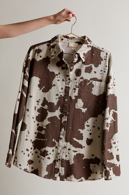 Cow Print Oversize Shirt