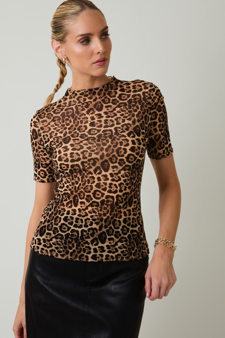 Mock Mesh Leo Top