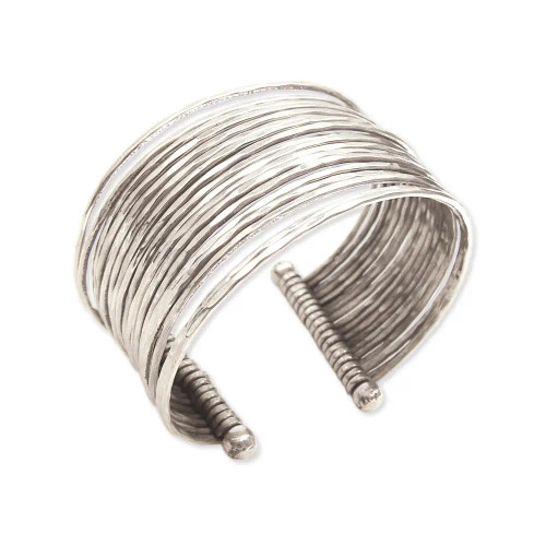 Silver Metal Layer Cuff