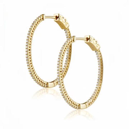 Kristen CZ Oval Hoop