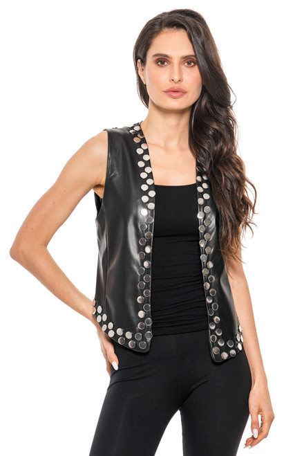 Vegan Vest Silver Detail