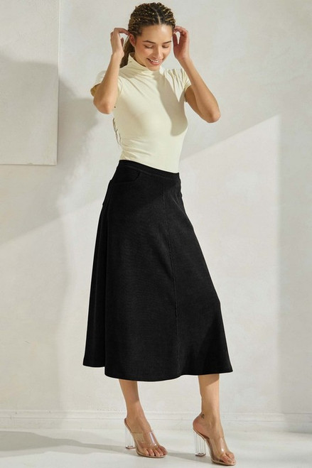 Flare Corduroy Skirt