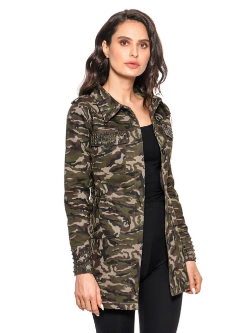 Studded Camo Jacket