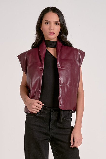 Plum High Neck Vest