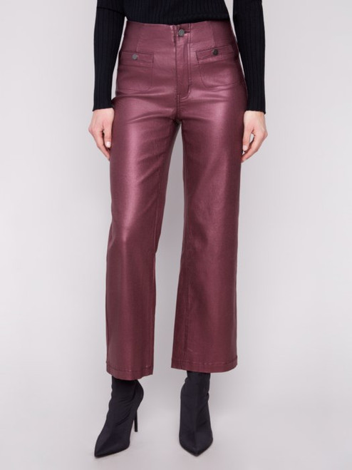 Metallic Wax Pants