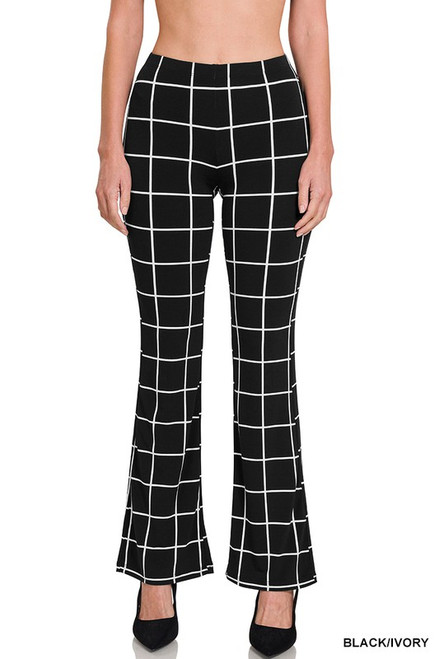 Windowpane Print Pant