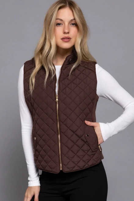Suede Piping Vest