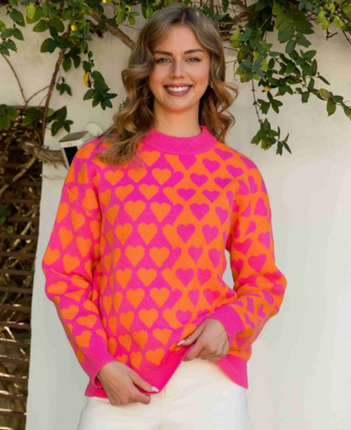 Heart Jacquard Sweater