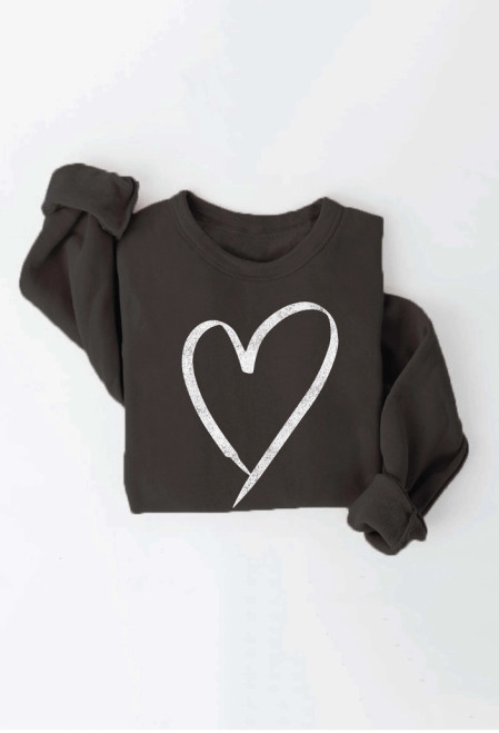 Heart Graphic Sweatshirt