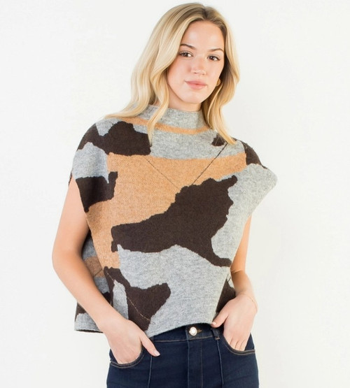 THML Camo Knit Top