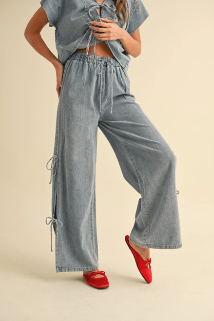 Tie Side Denim Pant