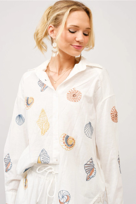 Seashell Linen Blouse