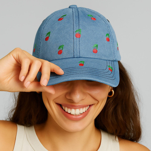 Cherries Denim Hat