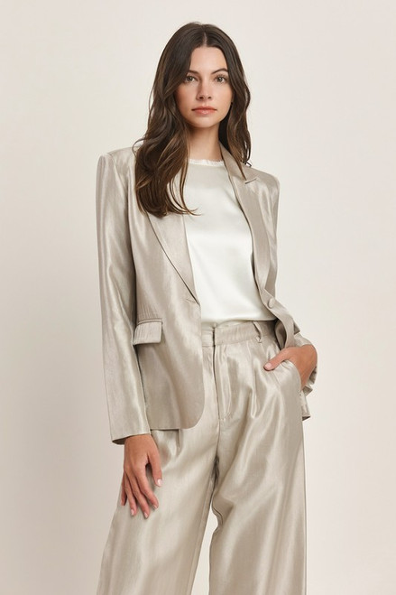 Shiny Twill Blazer