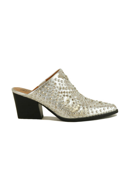 Hazel Silver Mule