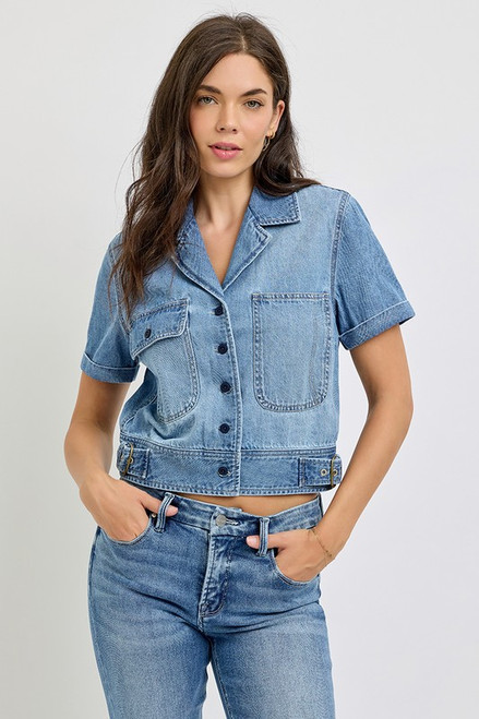Jill SS Denim Top