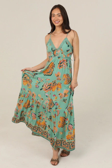 Aqua Maxi Dress
