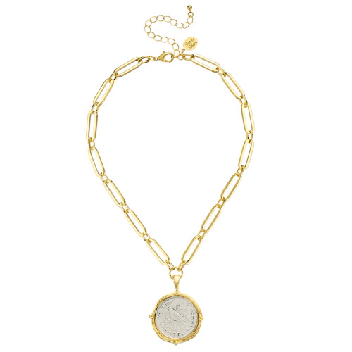 Bird Coin Necklace