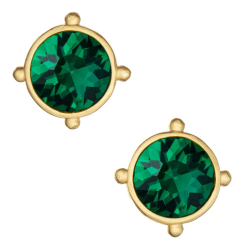 Emerald Crystal Studs