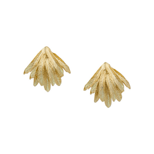 Gold Feather Earrings