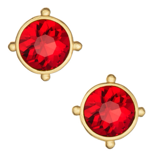 Red Crystal Studs
