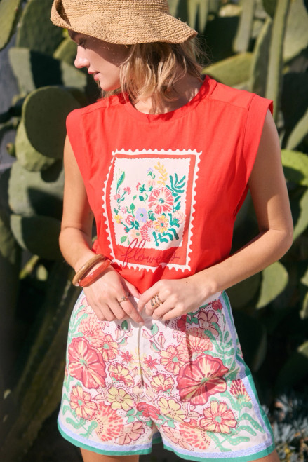Flower Print Tee