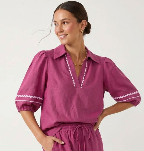 Vannie Linen Top