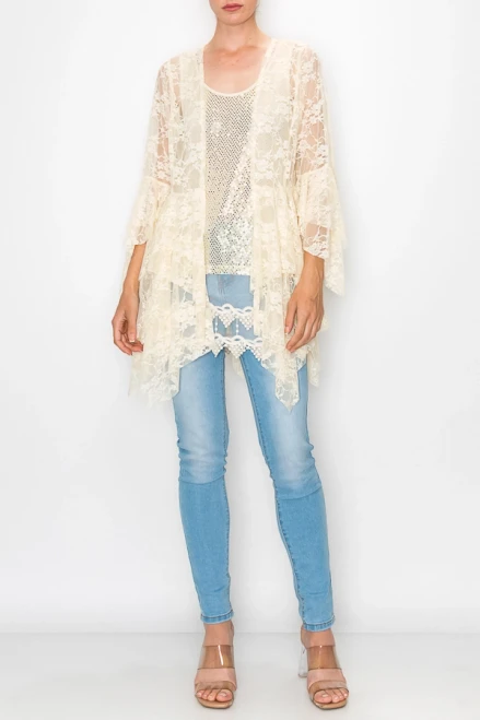 Tiered Lace Duster