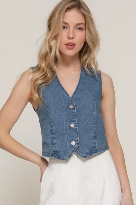 Angie Denim Vest