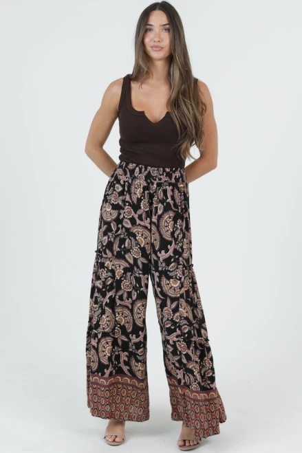 Nate Floral Wide Leg